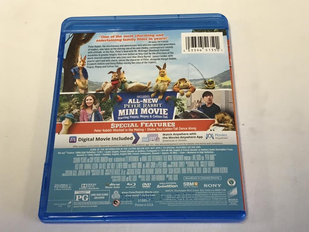 PETER RABBIT BLU-RAY Movie