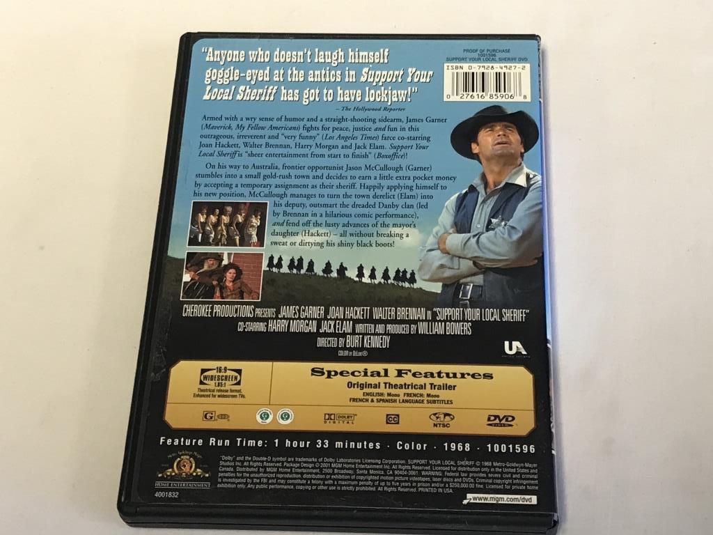 SUPPORT YOUR LOCAL SHERIFF James Garner DVD Movie