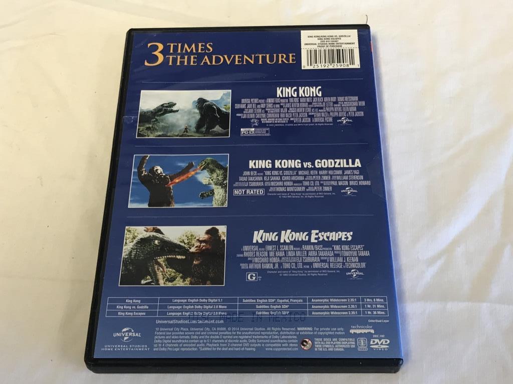 KING KONG Triple Feature 3 Movies DVD