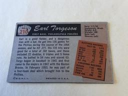 EARL TORGESSON Phillies 1955 Bowman Baseball Card