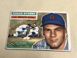 CHUCK STOBBS Nationals 1956 Topps Baseball Card