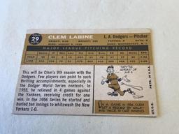 CLEM LABINE Dodgers 1960 Topps Baseball Card 29