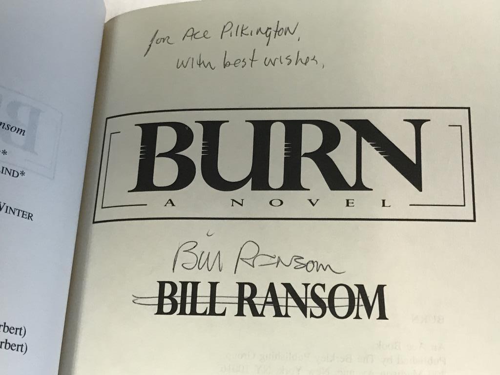 BURN Bill Ranson HC Book Signed by the Author