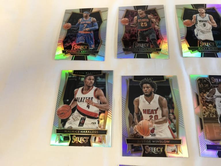 Lot of 10 2017 Select Basketball PRIZM REFRACTORS