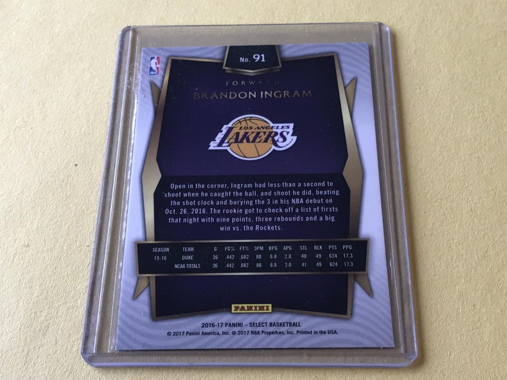 BRANDON INGRAM 2016-17 Select Basketball ROOKIE