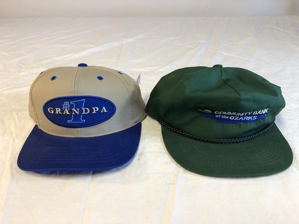 Lot of 8 Caps Hats-#1 Dad, #1 Grandpa, Alaska,USA