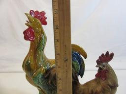 Lot of 2 Decorative Roosters