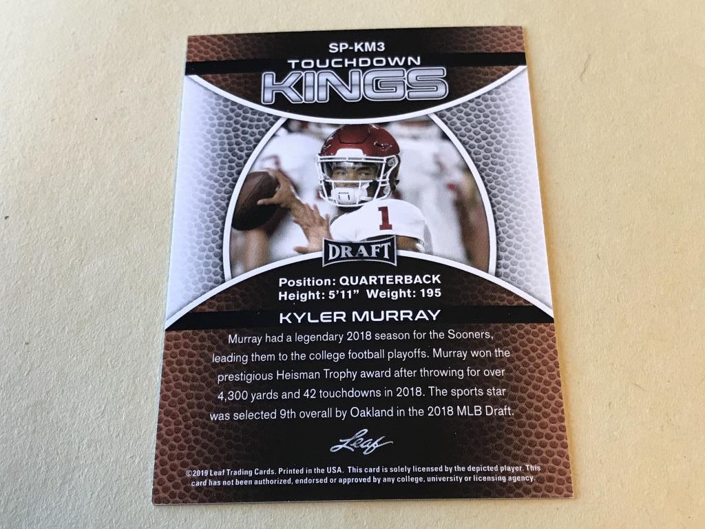 KYLER MURRAY Cardinals 2019 Leaf Draft ROOKIE Gold