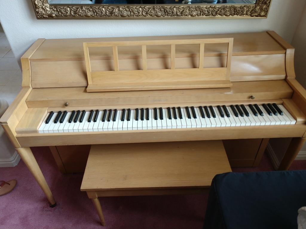 Vintage Aerosonic piano with bench