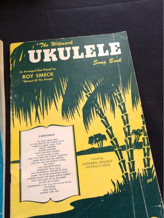 Two vintage ukulele music books