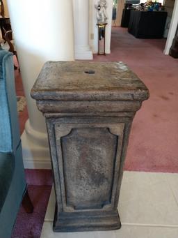 Heavy faux stone plant stand