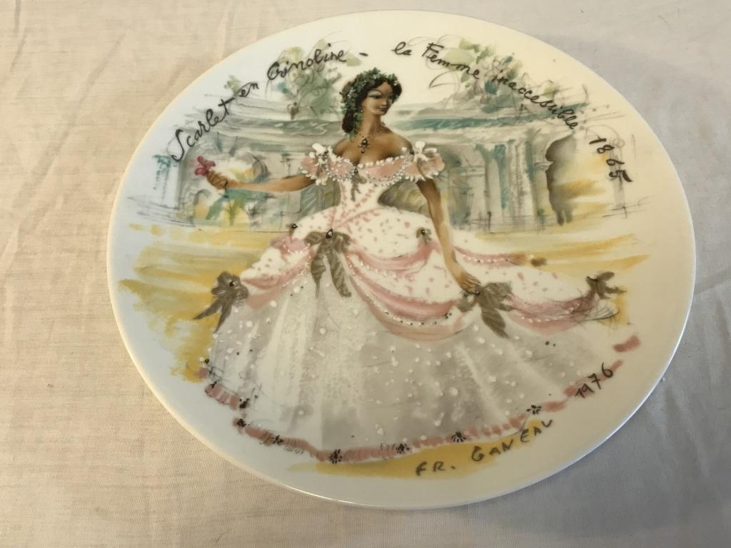 D'Arceau Limoges France SCARLET Collector Plate
