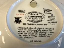 D'Arceau Limoges France SCARLET Collector Plate
