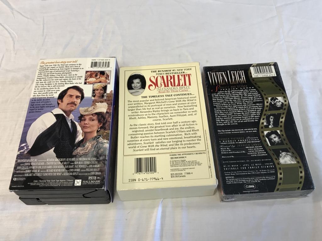 GONE WITH THE WIND Scarlett, VHS & Audio Cassette