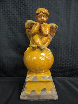 Vintage Inspired Sitting Angel Home Decor