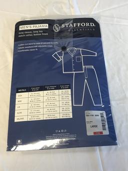 STAFFORD Men's Grey Pajama Set Top & Bottoms NEW L