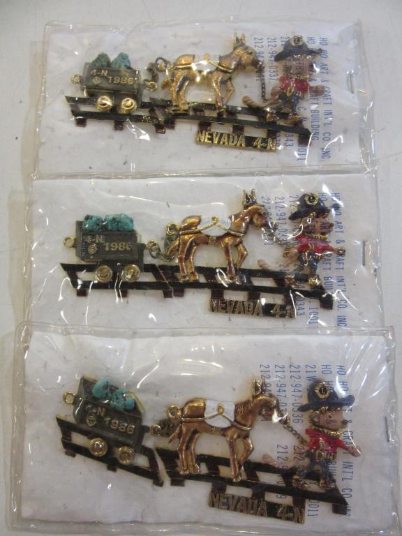 Lot of 3 Large Collectable Lions Pins