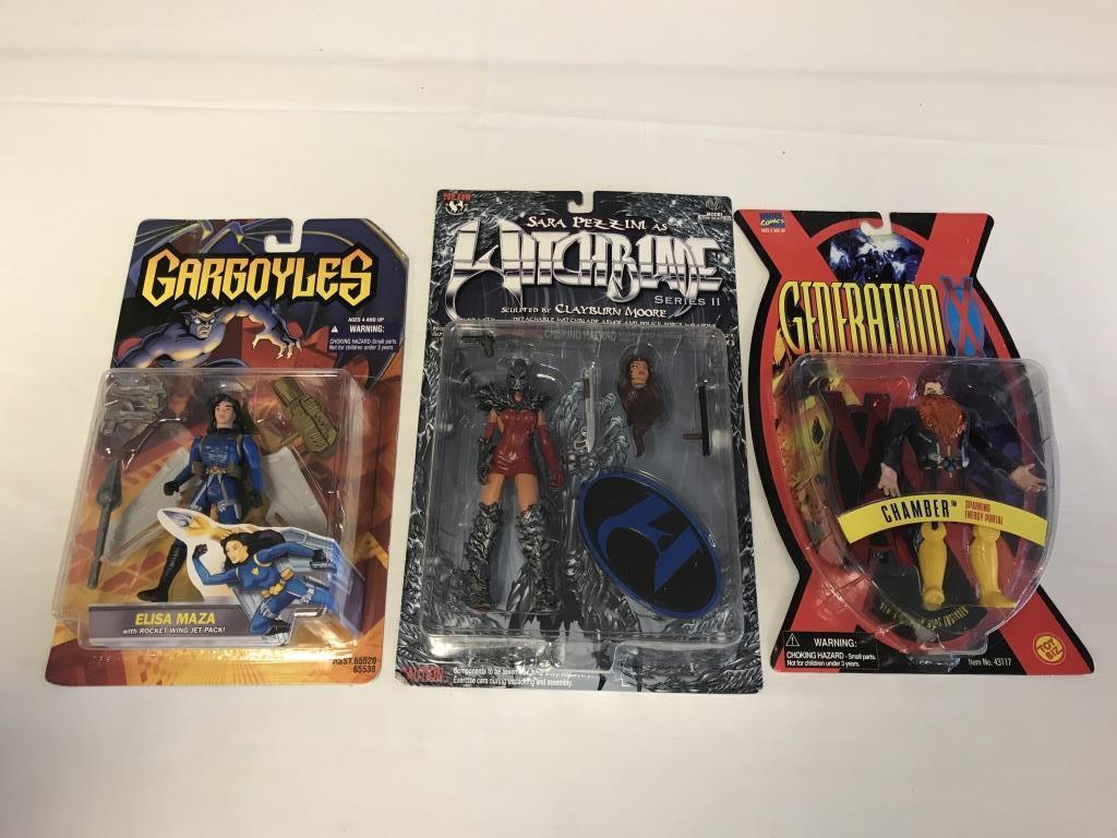 Lot of 3 Action Figures- Gargoyles, Witchblade