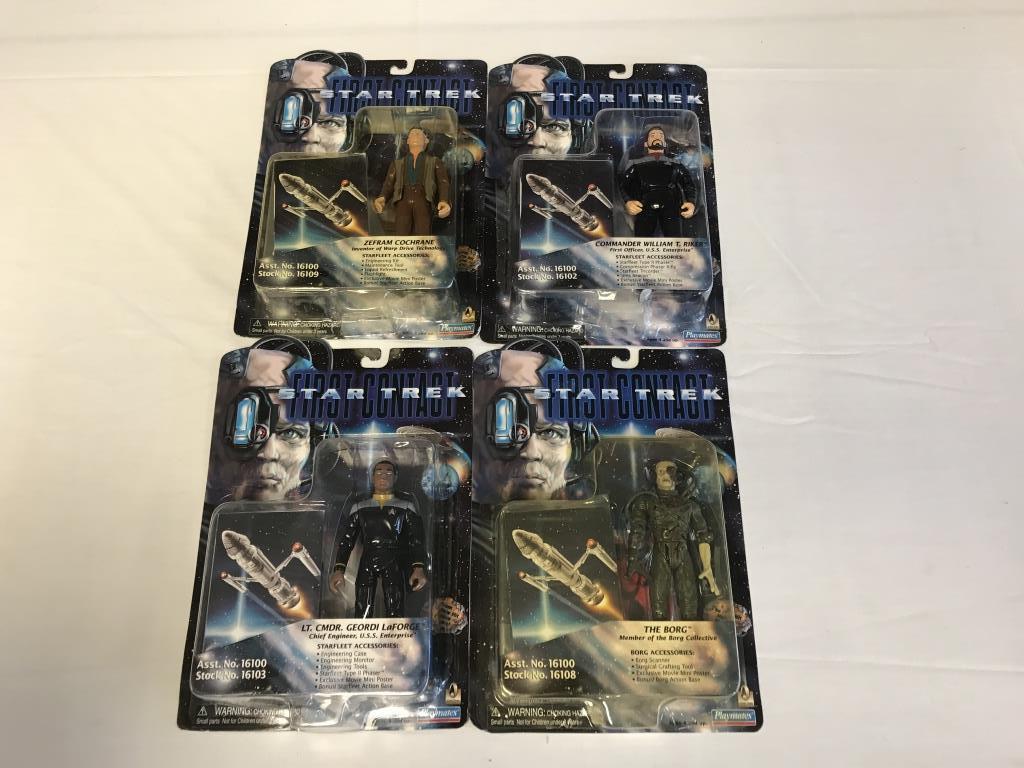 Lot of 4 STAR TREK First Contact Action Figures