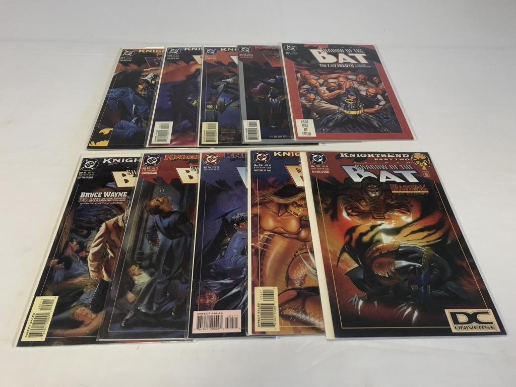 Lot of 10 SHADOW OF THE BAT DC Comic Books