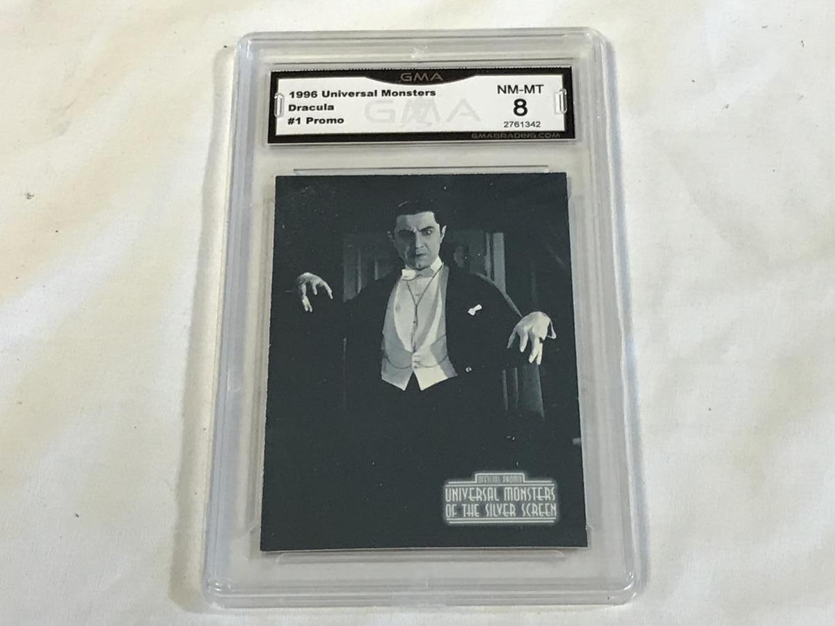 DRACULA 1996 Universal Monsters Card Graded 8