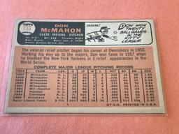 DON MCMAHON Indians 1966 Topps Baseball Card