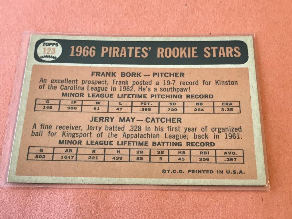 PIRATES ROOKIE STARS 1966 Topps Baseball Card