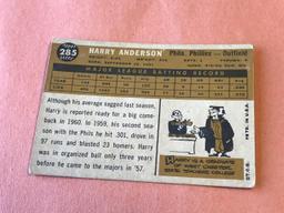 HARRY ANDERSON Phillies 1960 Topps Baseball Card