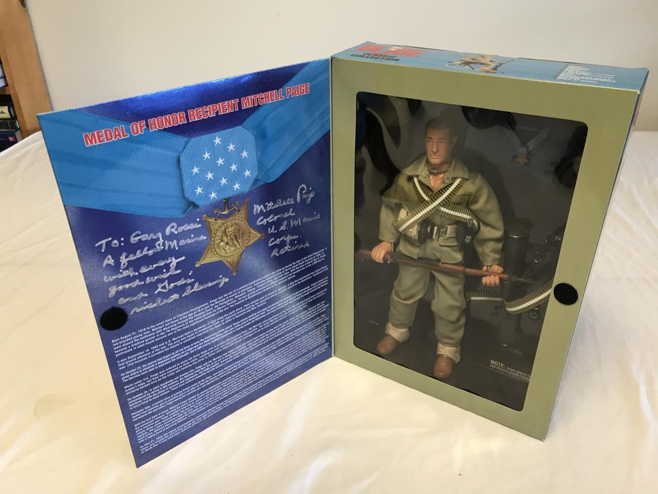 GI JOE Figure Medal Of Honor Mitchell Paige SIGNED