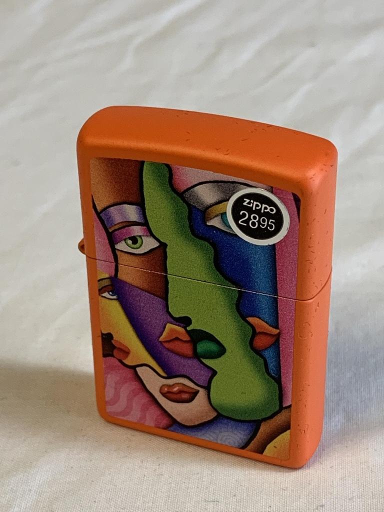 Zippo ABSTRACT PAINTING Orange Matted Lighter NEW