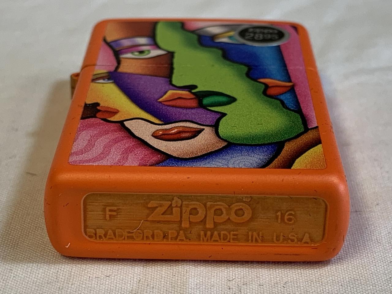 Zippo ABSTRACT PAINTING Orange Matted Lighter NEW