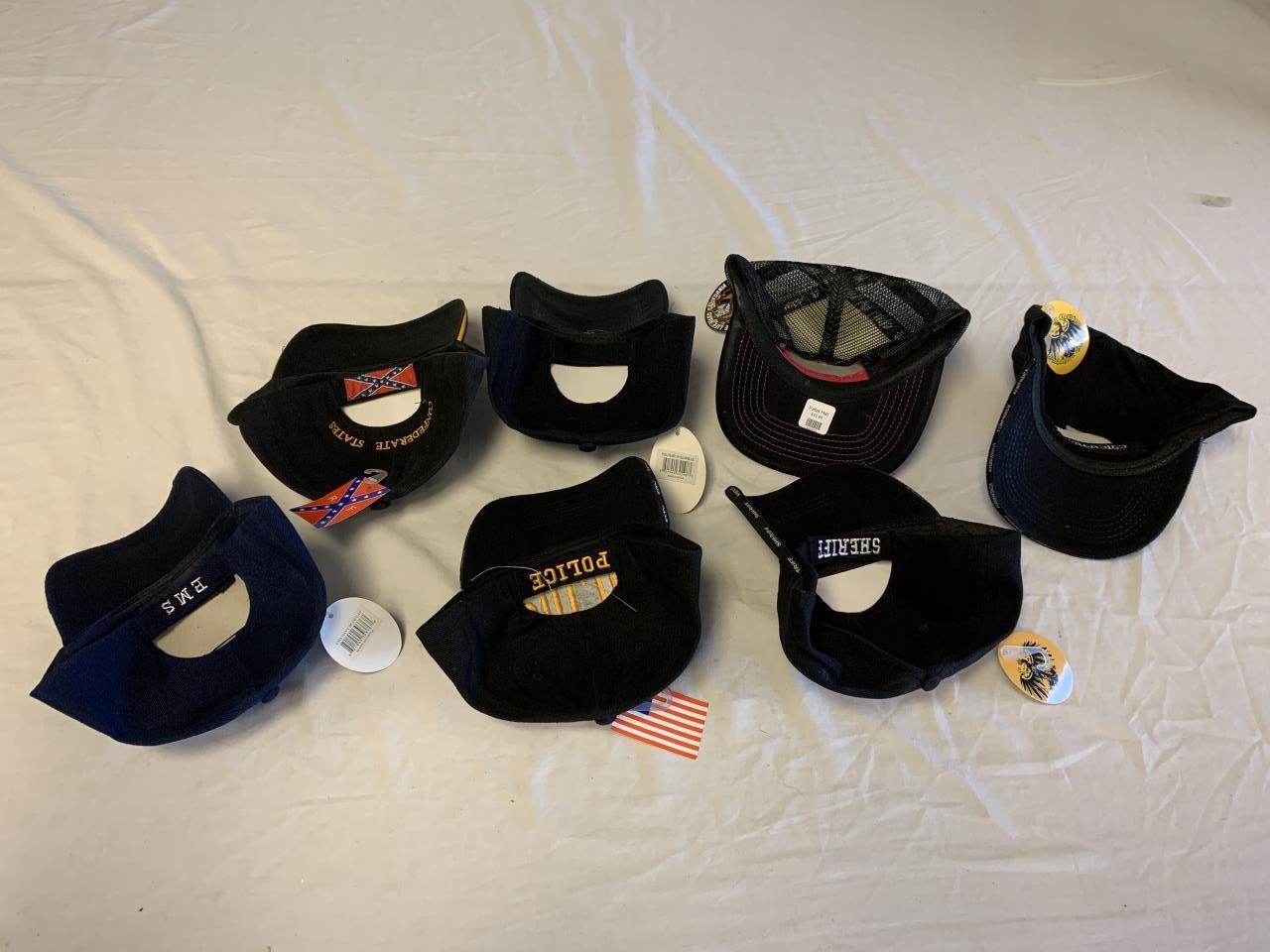 Lot of 7 Patriotic Baseball Style Hats NEW