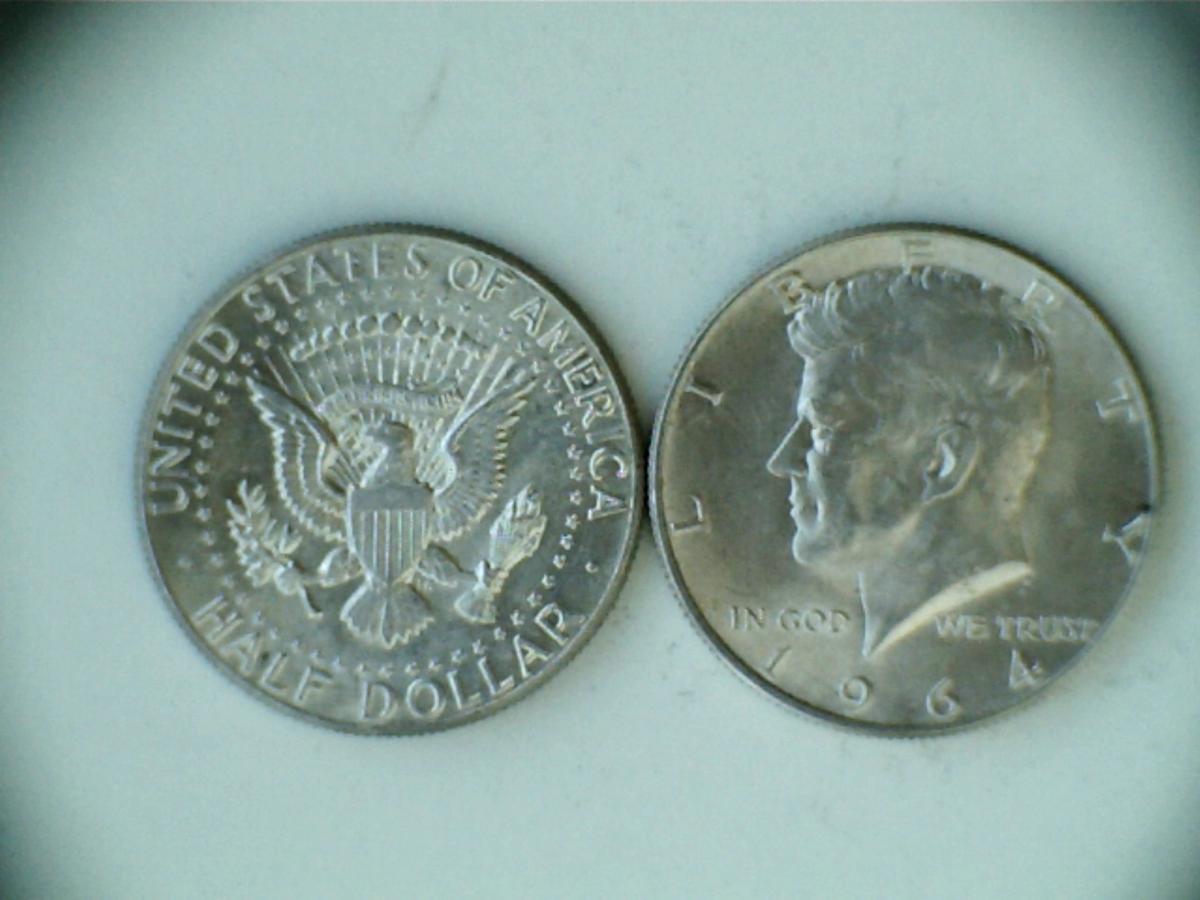 Pair of 1964 .90 Silver Kennedy Half-Dollars