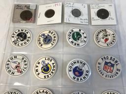 Lot of NFL Football Pogs and also 4 Tax Tokens