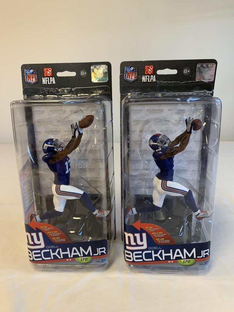 Lot of 2 ODELL BECKHAM JR Giants Mcfarlane Figures