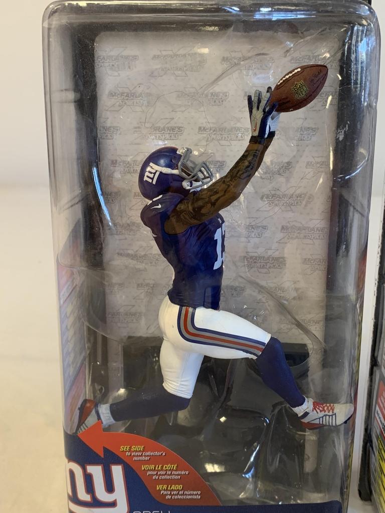 Lot of 2 ODELL BECKHAM JR Giants Mcfarlane Figures