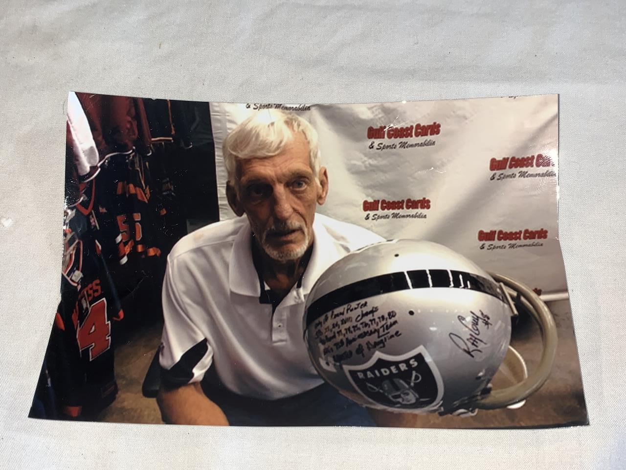 RAY GUY Raiders SIGNED FS Helmet COA  #7 out of 8