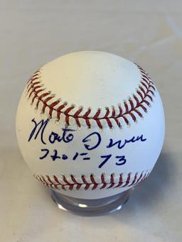 MONTE IRVIN Newark Eagles AUTOGRAPH Baseball COA