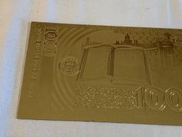 $1000  Deutsche Mark Gold .999 24K Bill Replica