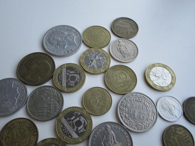 Large Lot of Foreign Coins Mostly France