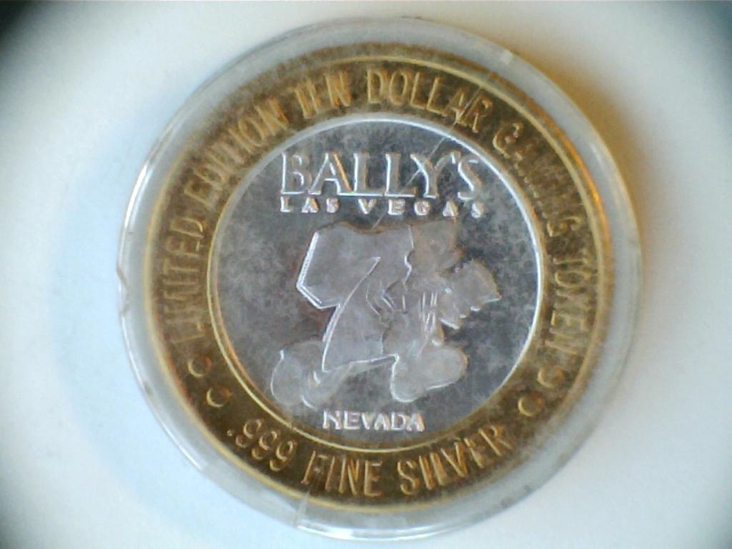 .999 Silver Bally's $10 Limited Edition Token