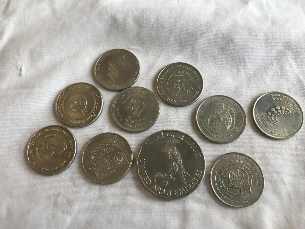 Lot of 10 United Arab Emirates Coins