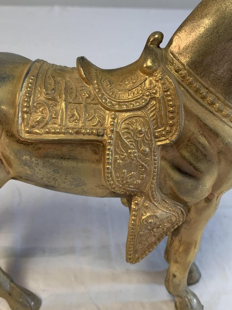 Vintage Gold Tone Metal HORSE Figure