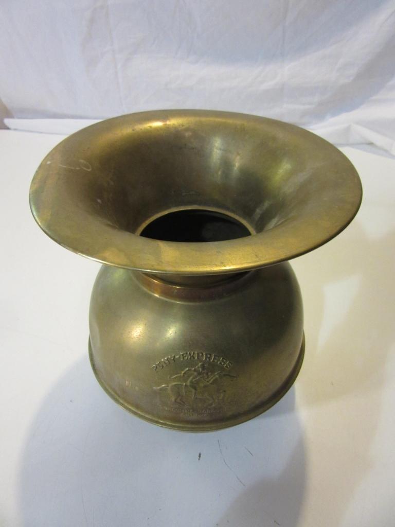 Vintage Brass/Copper Pony Express Spittoon