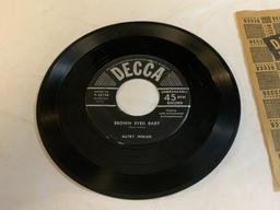 AUTRY INMAN Brown Eyed Baby 45 RPM Record 1953