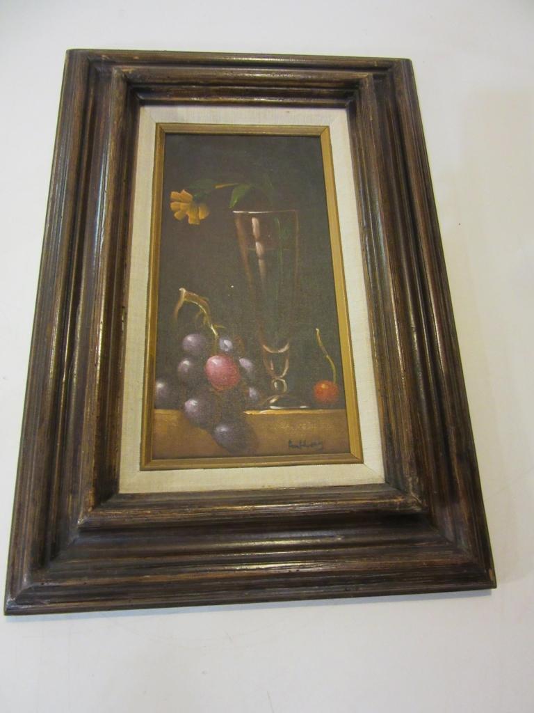 Framed Anthony Fruit & Flower Still Life Painting