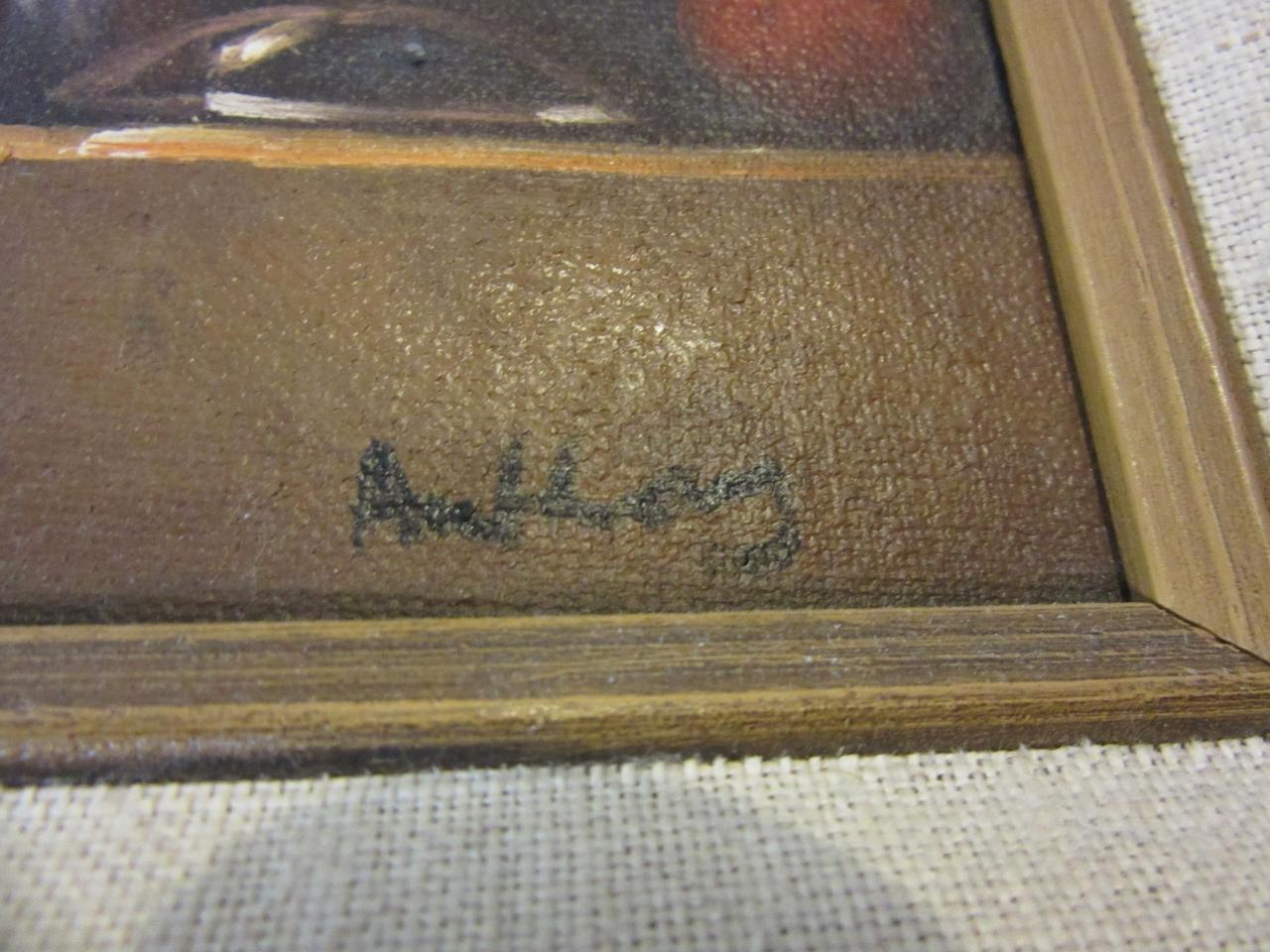 Framed Anthony Fruit & Flower Still Life Painting