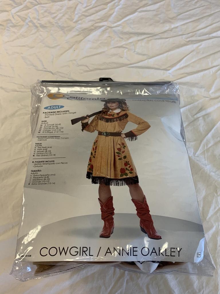 ANNIE OAKLEY Women's Costume Size XL NEW