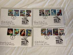 Lot of 4 MARVEL COMICS Super Heroes 1st Day Covers