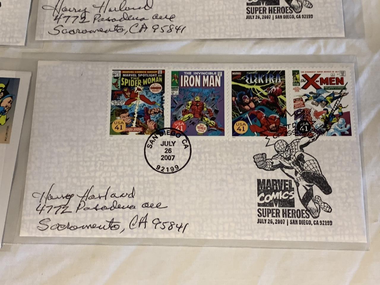 Lot of 4 MARVEL COMICS Super Heroes 1st Day Covers